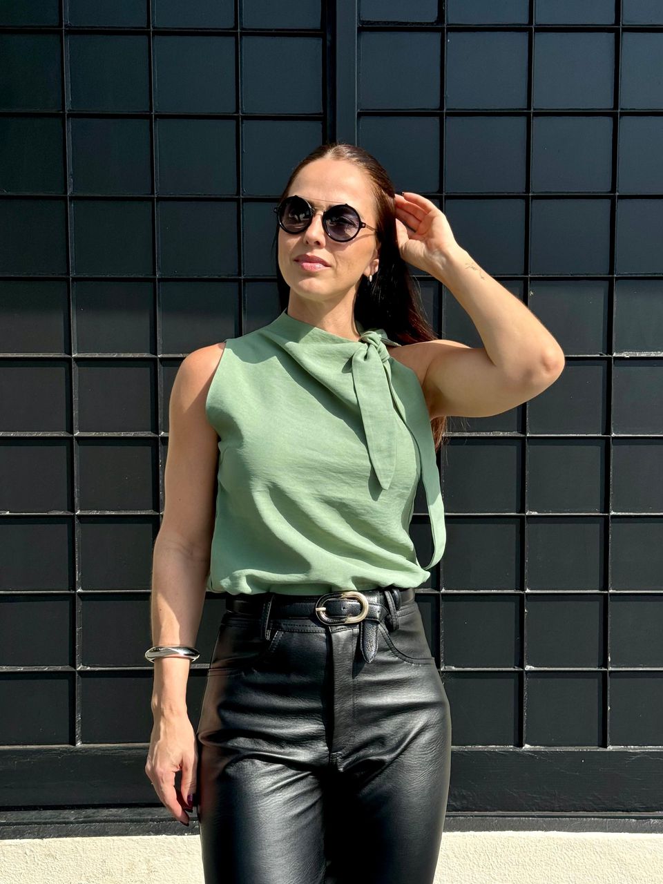 Blusa Amanda Laço Verde Claro