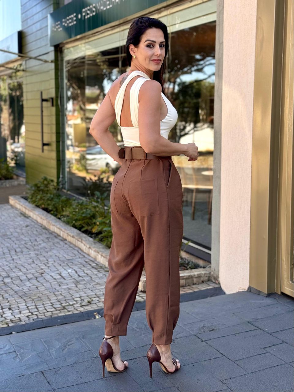 Calça Cenoura Nati Coffee