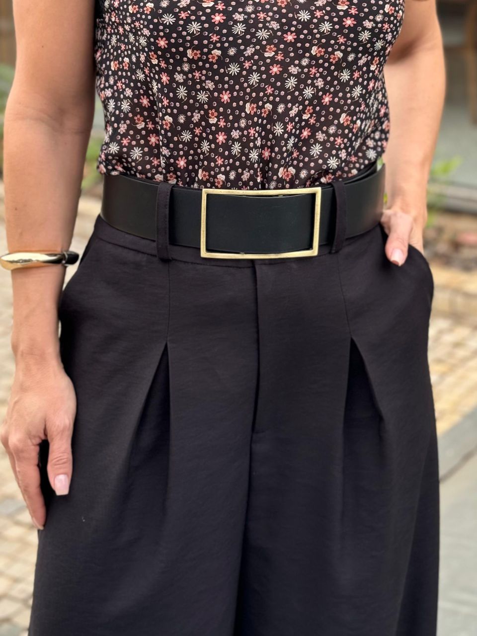 Calça Pantalona Preta Paola