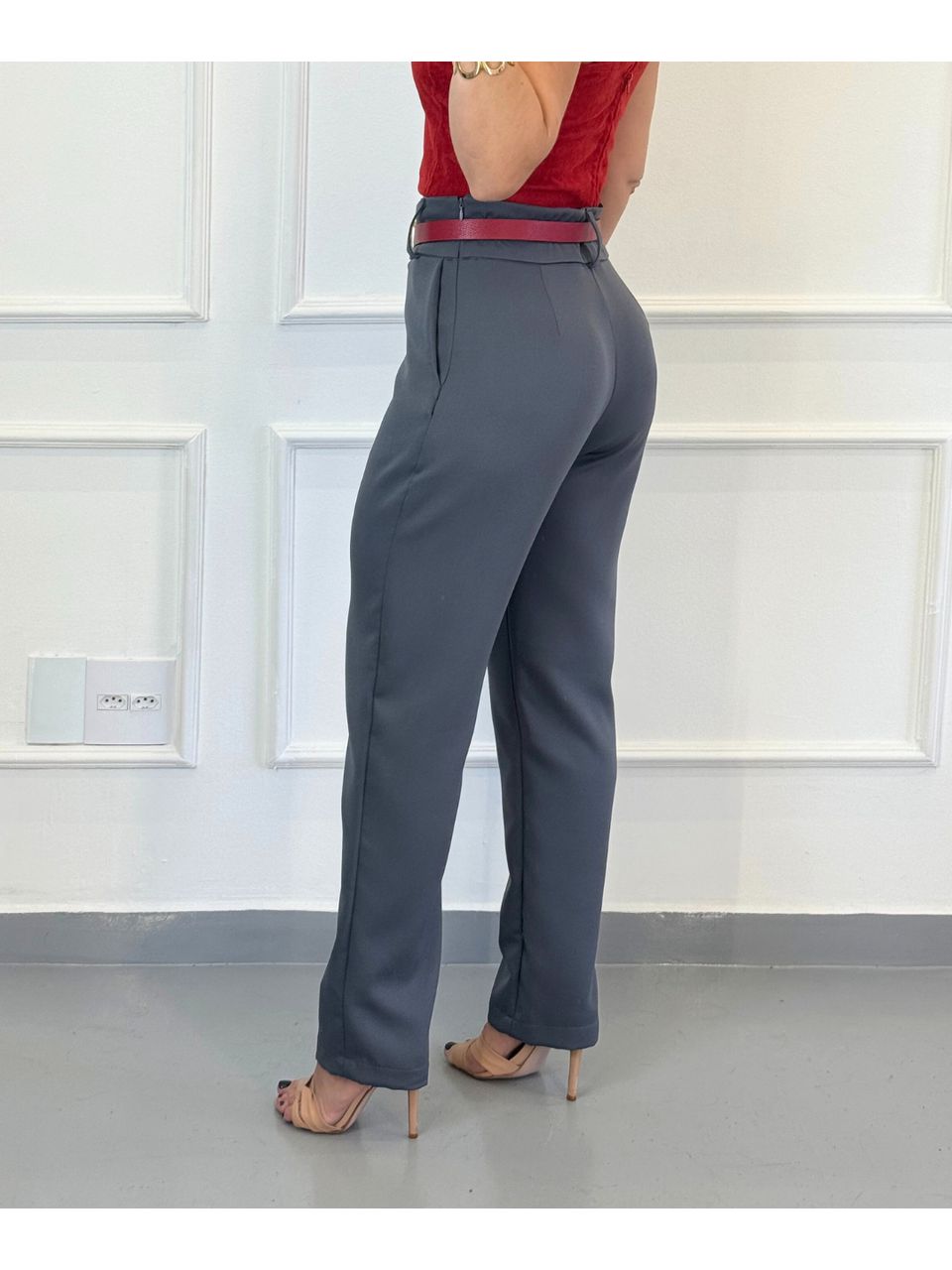 Calça Alfaiataria Victoria Cinza