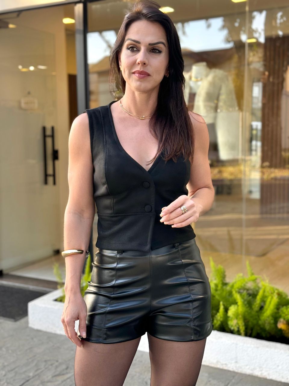 Colete Suede Cecília Preto
