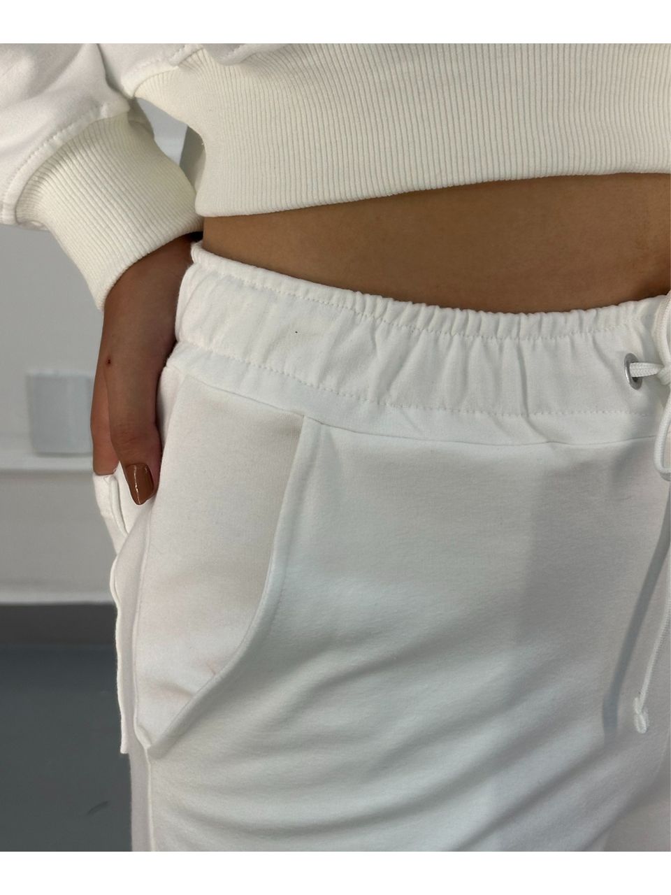 Conjunto Moletinho Pantalona Austrália Off White