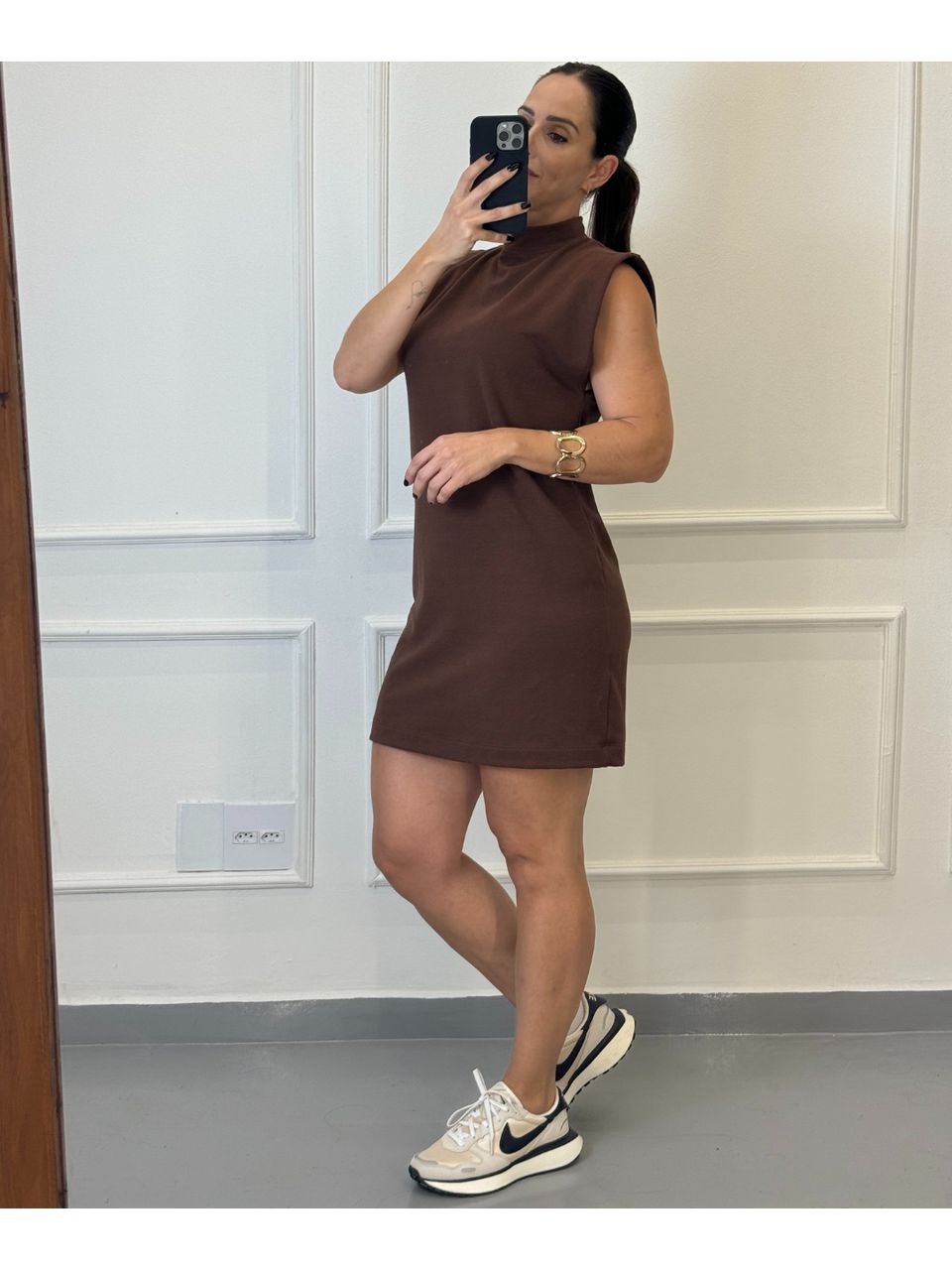 Vestido Moletinho Luiza Marrom