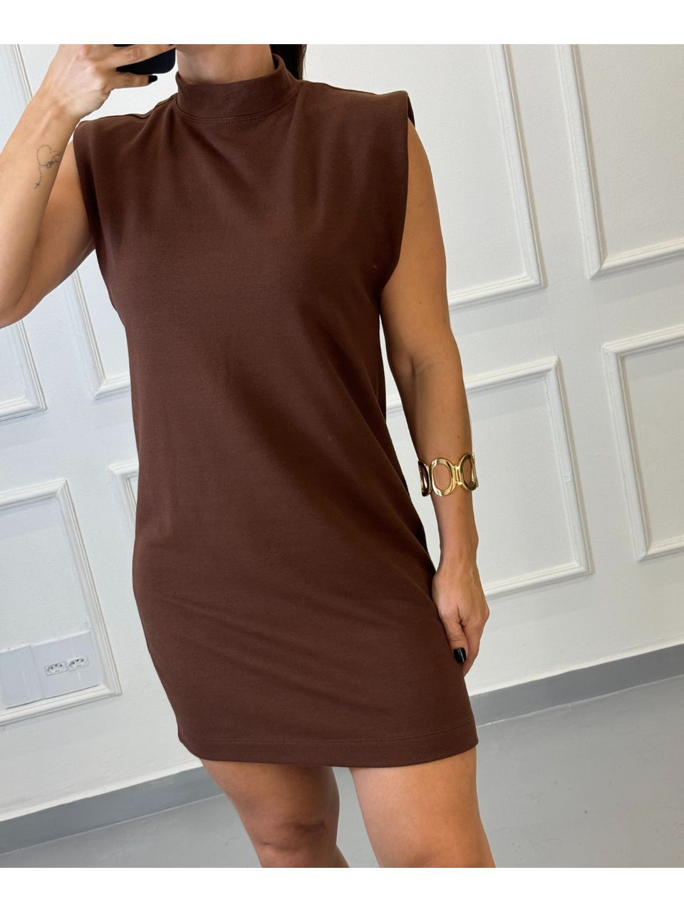 Vestido Moletinho Luiza Marrom
