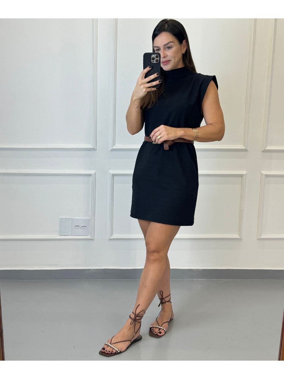 Vestido Moletinho Luiza Preto