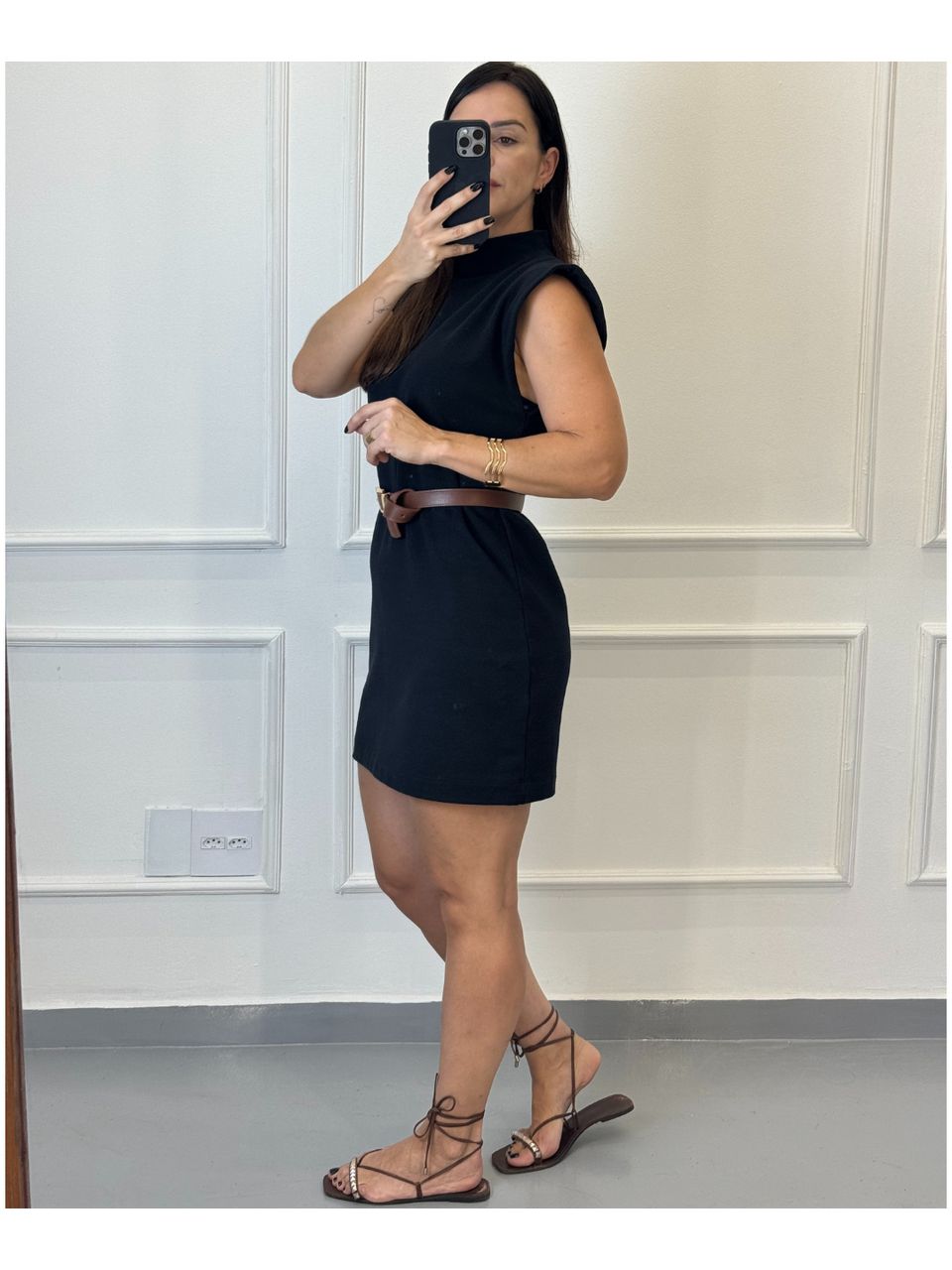 Vestido Moletinho Luiza Preto