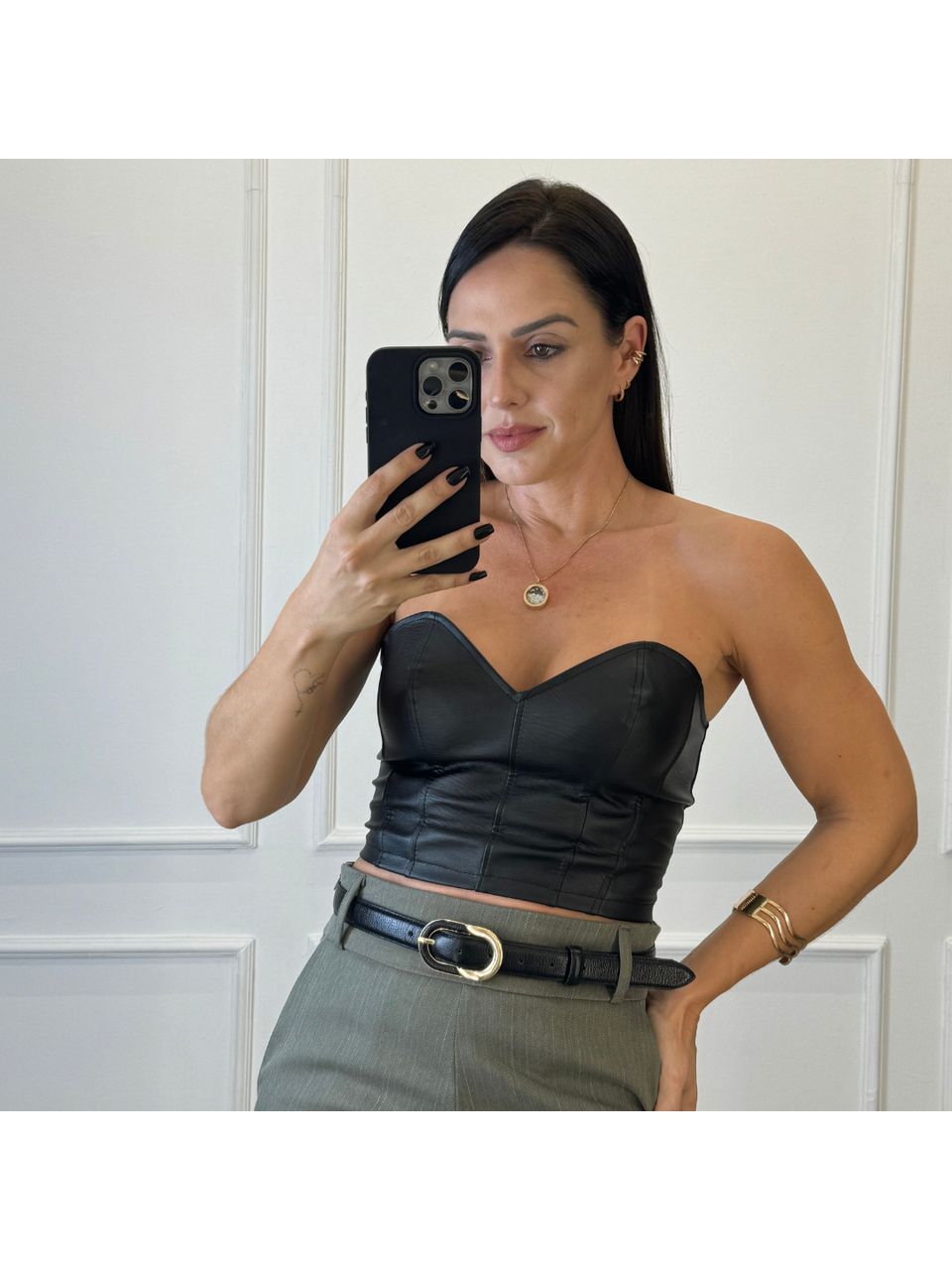 Corselet Courino Dubai Preto - Arpaia