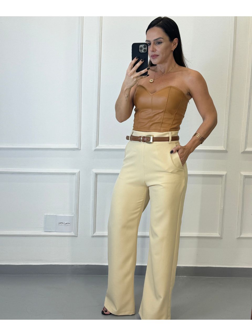 Calça Alfaiataria Paris Creme 