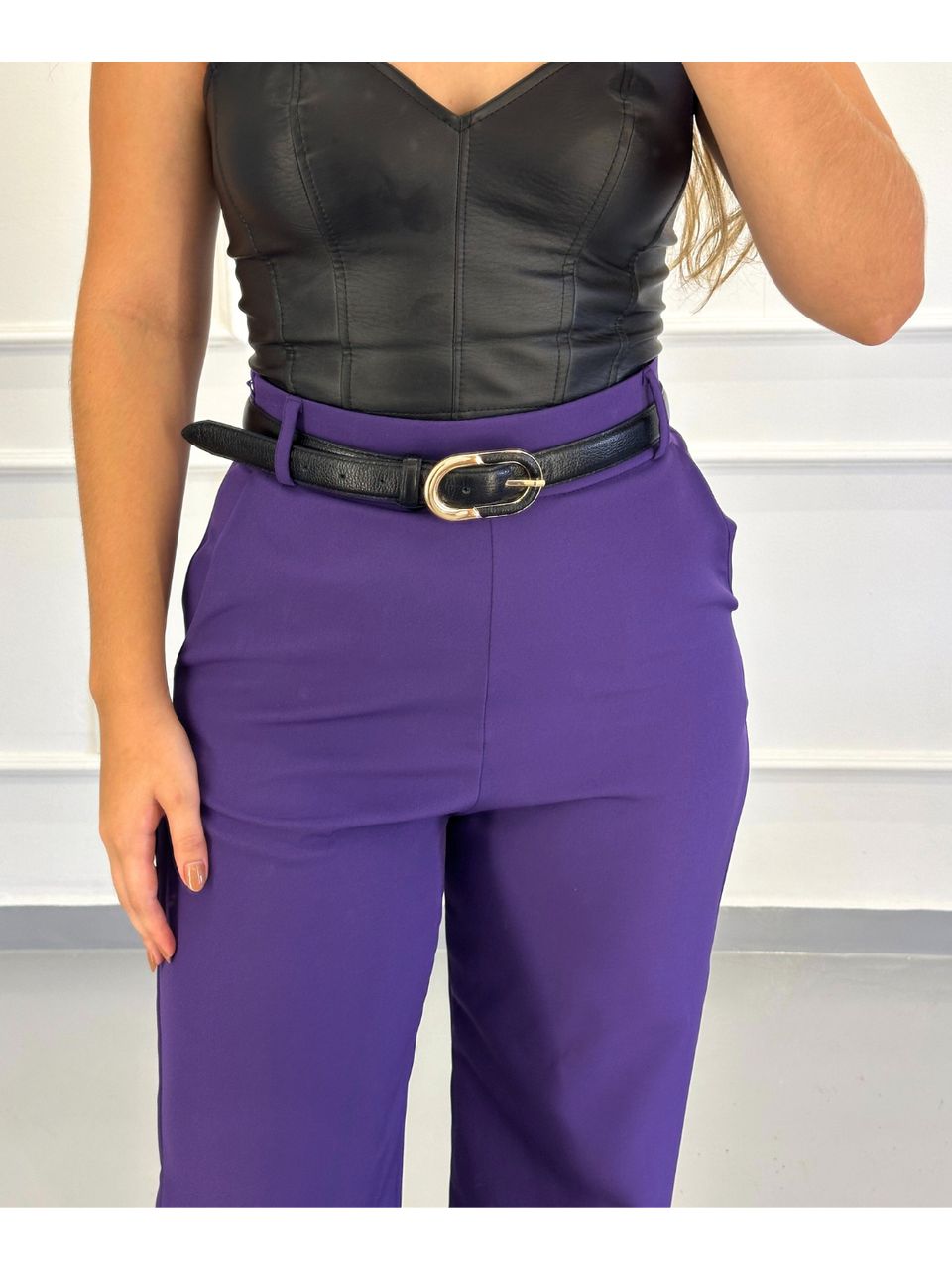 Calça Alfaiataria Paris Roxo