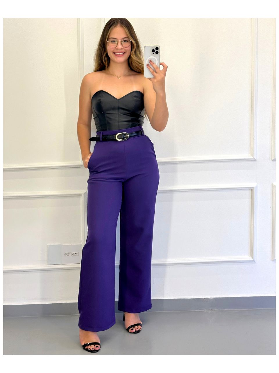 Calça Alfaiataria Paris Roxo