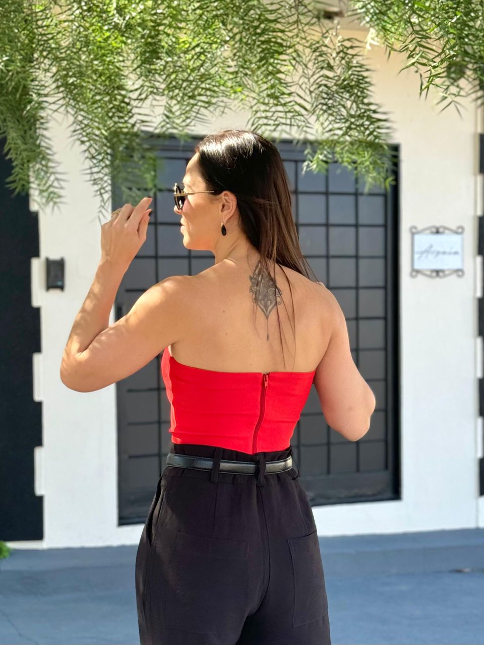 Corselet Assimétrico Eva Vermelho