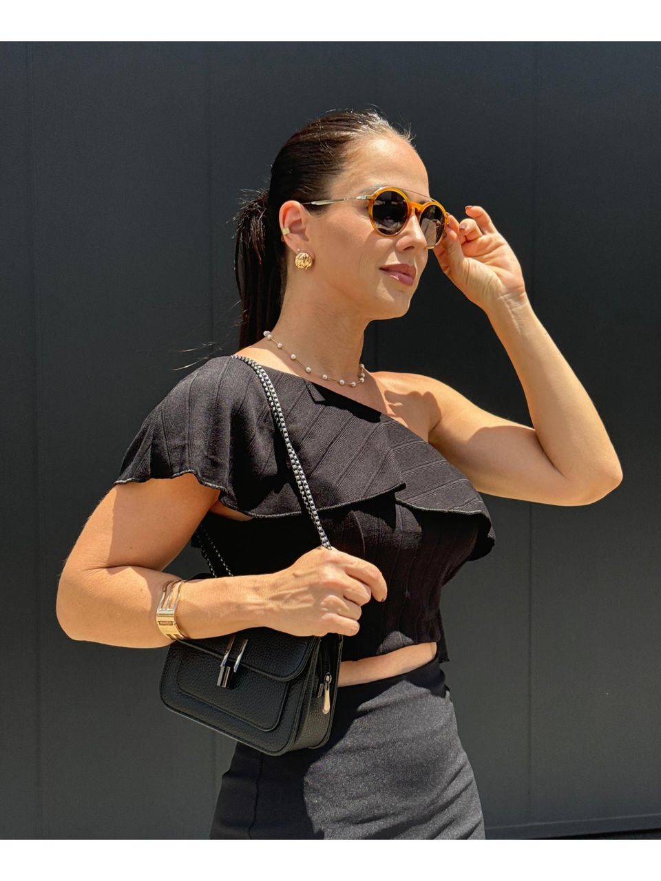 Cropped Boho Nula Manga Josephine Preto - Arpaia