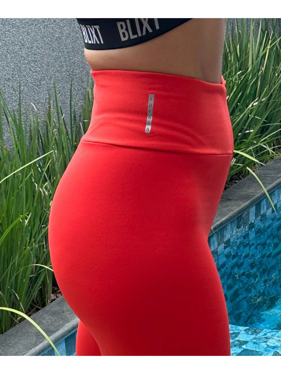 Calça Legging Fitness Florensça Poliamida Vermelho