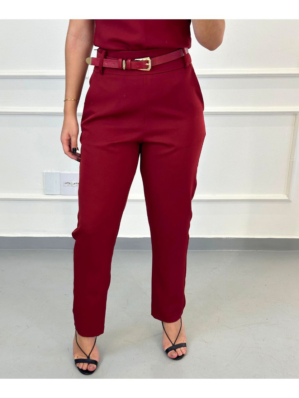 Calça Alfaiataria Victoria Red Cherry - Arpaia