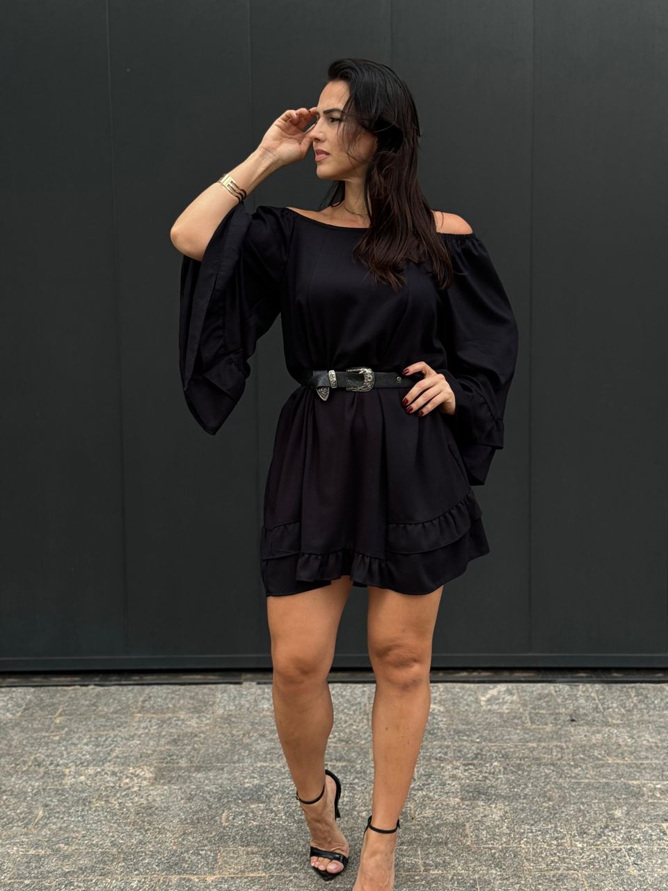 Vestido Boho Charlotte Preto - Arpaia