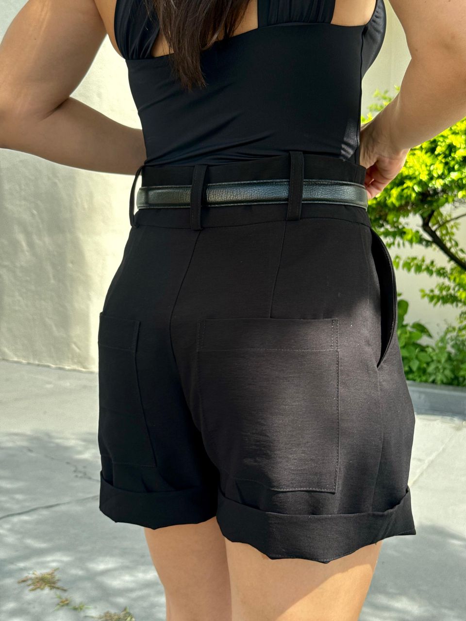 Short Alfaiataria Preto Nati