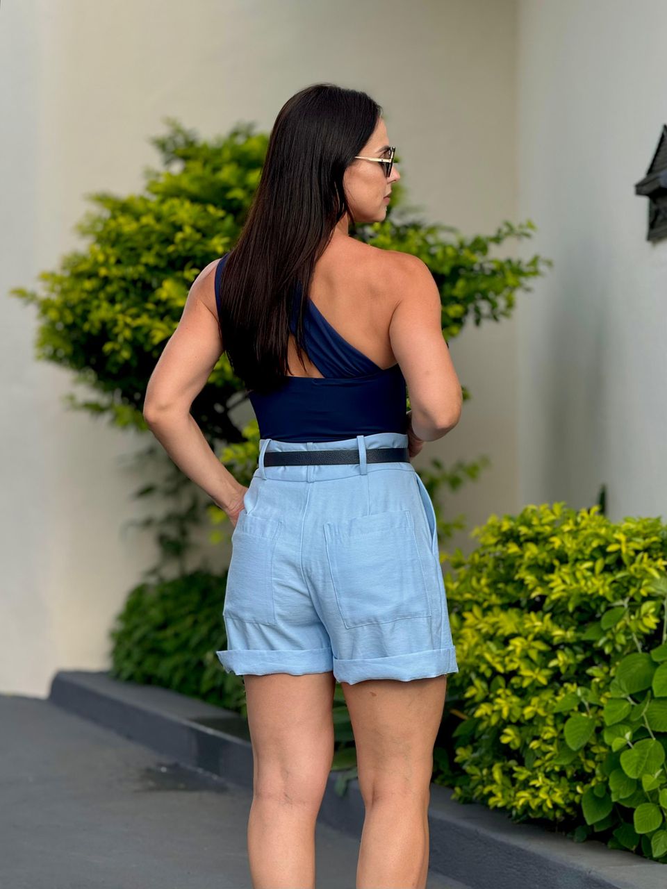 Short Alfaiataria Azul Serenity Nati