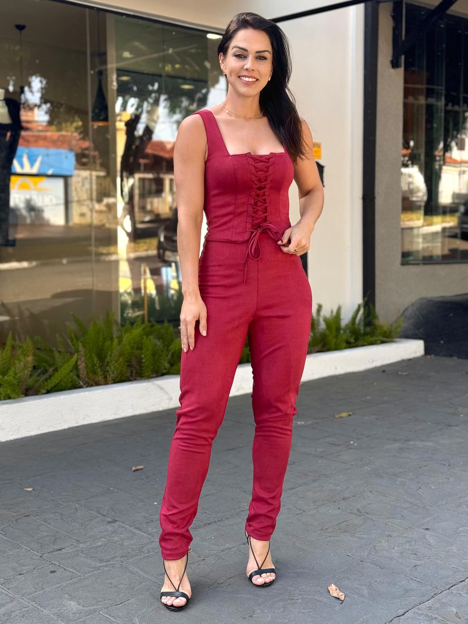 Calça Suede Elizabeth Borgonha - Arpaia