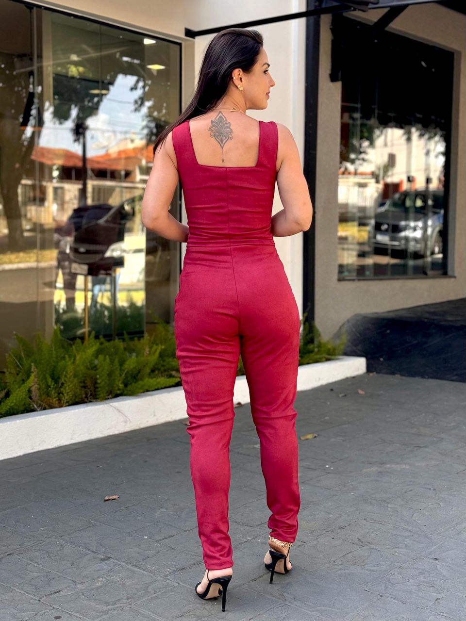 Corset Suede Elizabeth Borgonha