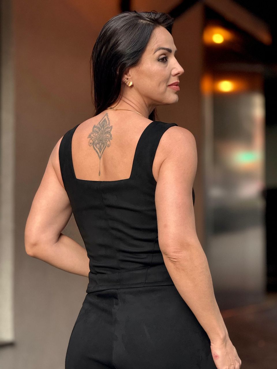 Corset Suede Elizabeth Preto