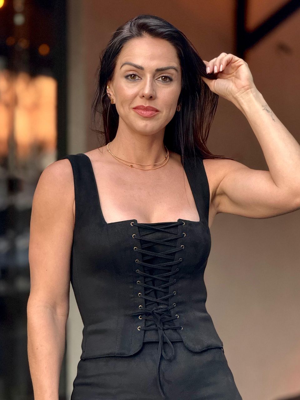 Corset Suede Elizabeth Preto