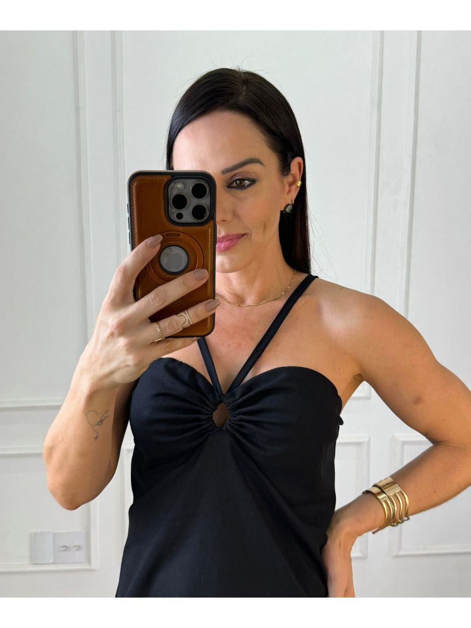 Vestido Linho Selene Preto