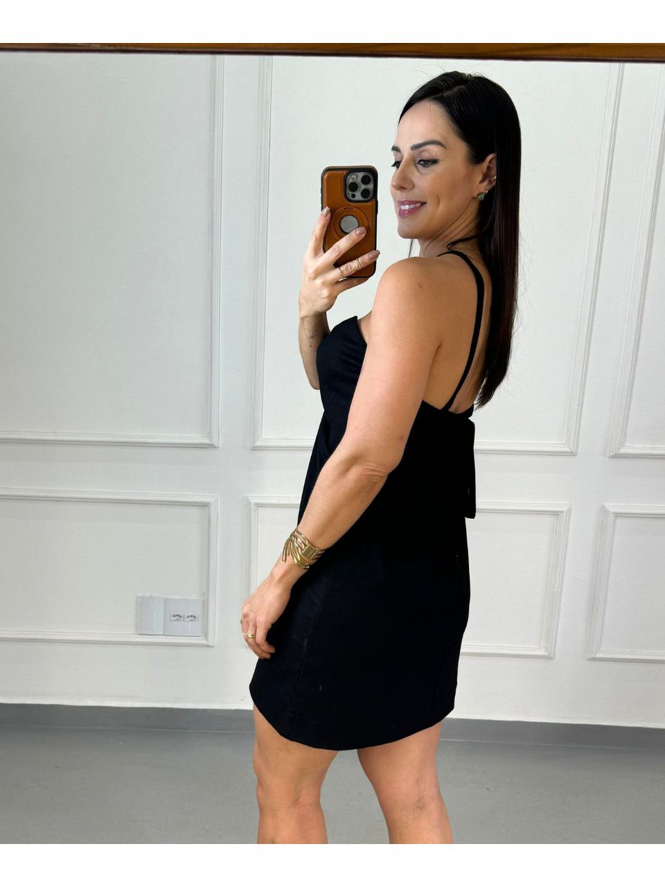 Vestido Linho Selene Preto