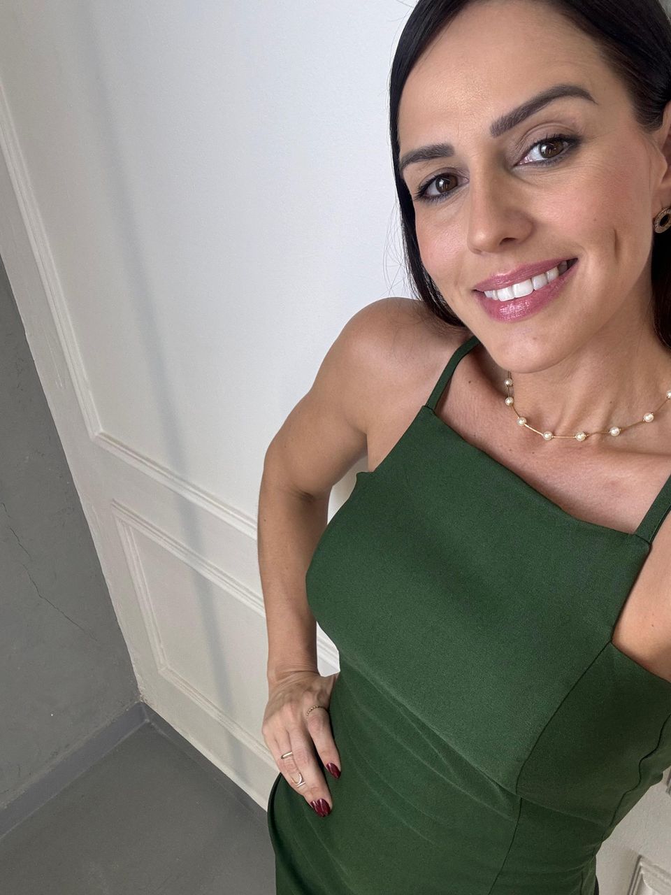 Vestido Genebra Verde Militar Liso