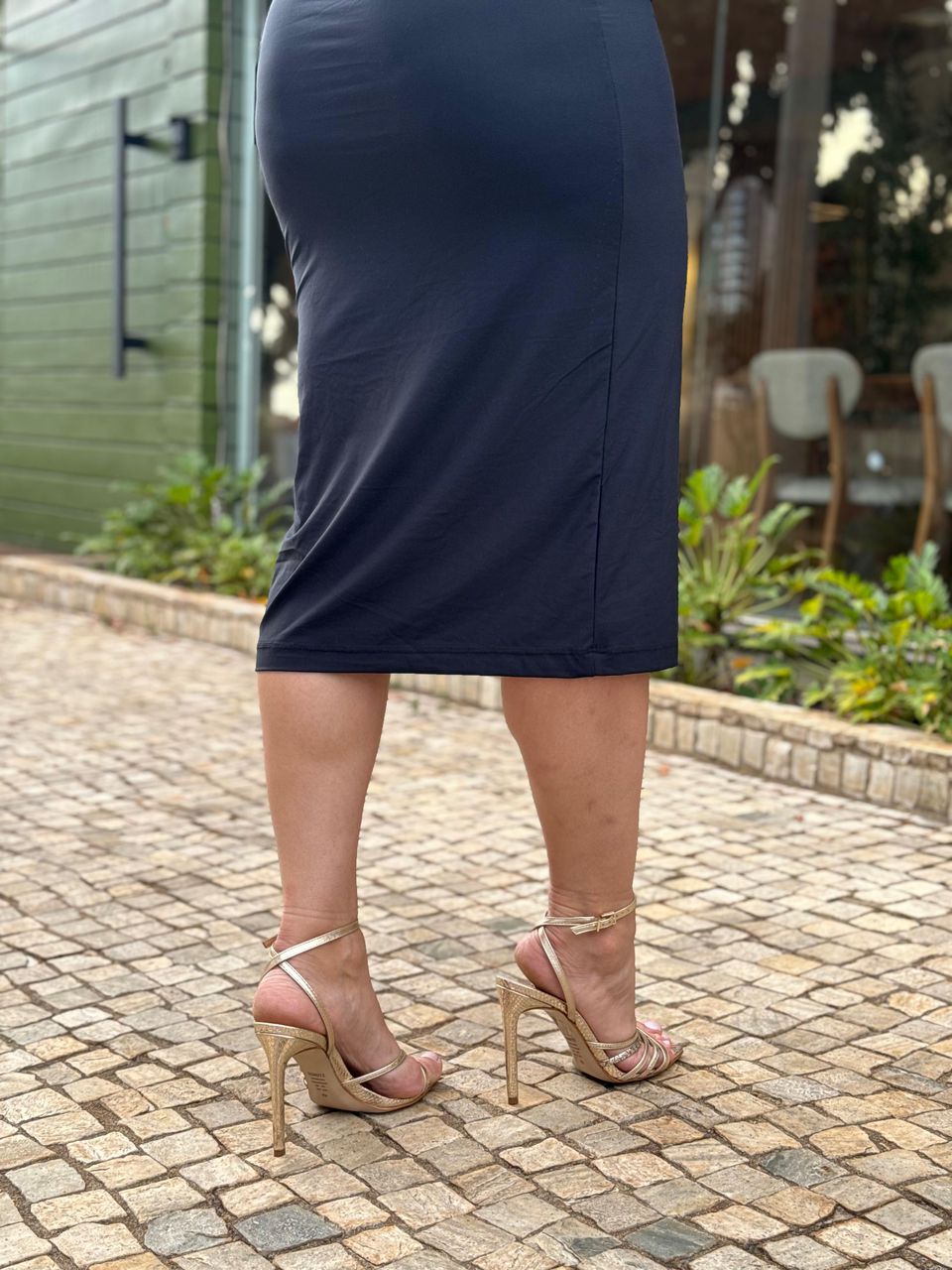 Vestido Antônia Midi Nula Manga Preto