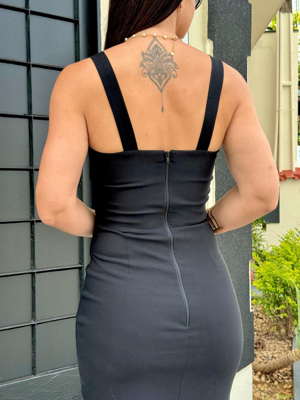 Vestido Midi Carolina Preto