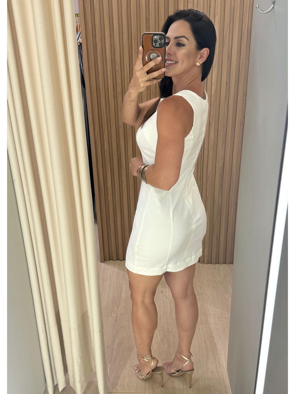 Vestido Tubinho Alfaiataria Chloé Off White