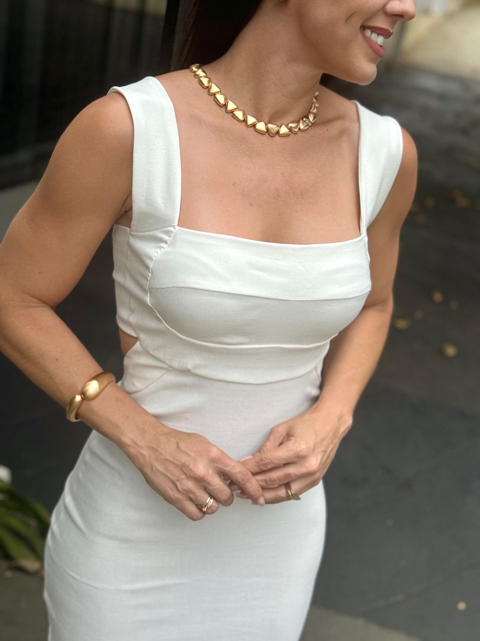 Vestido Curto Eleonora Off White