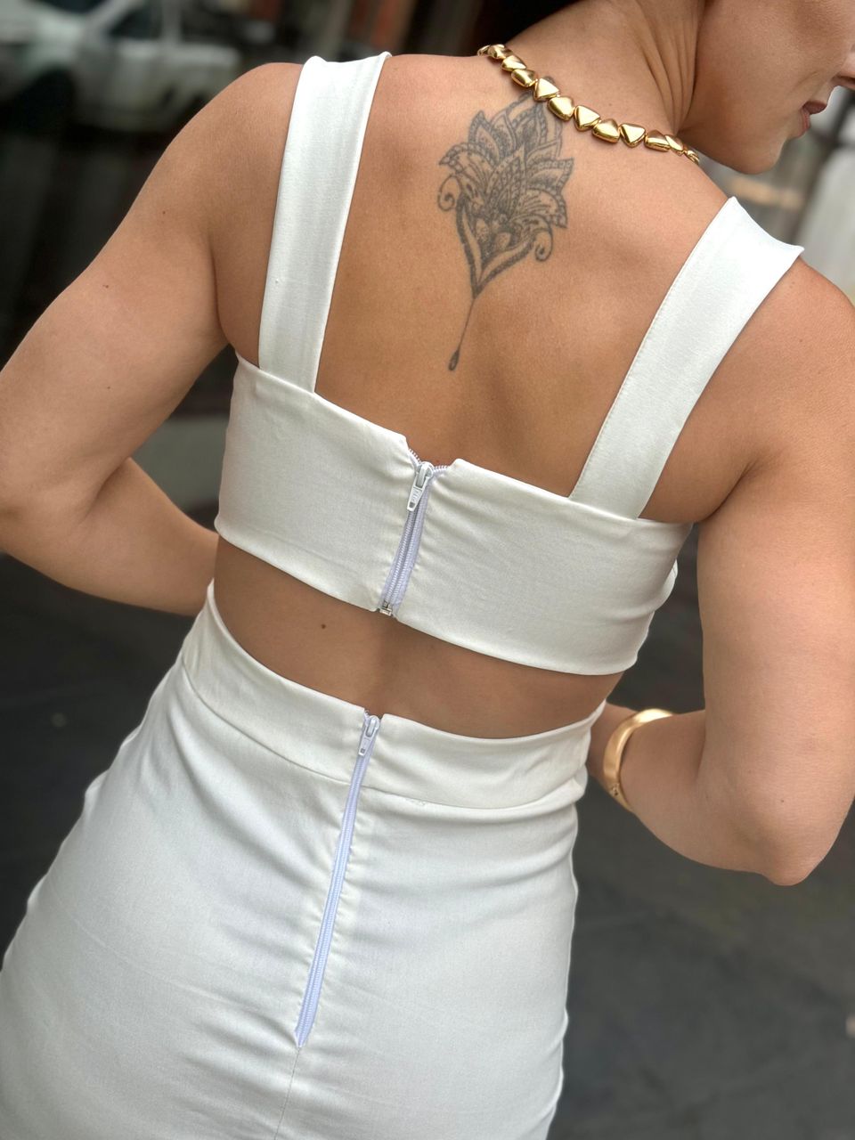 Vestido Curto Eleonora Off White