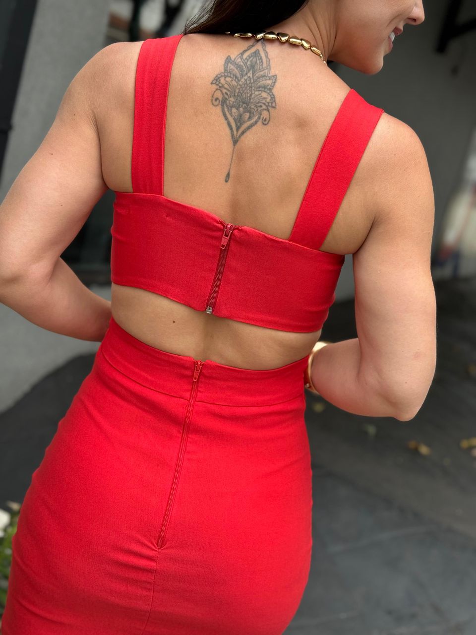 Vestido Curto Vermelho Eleonora