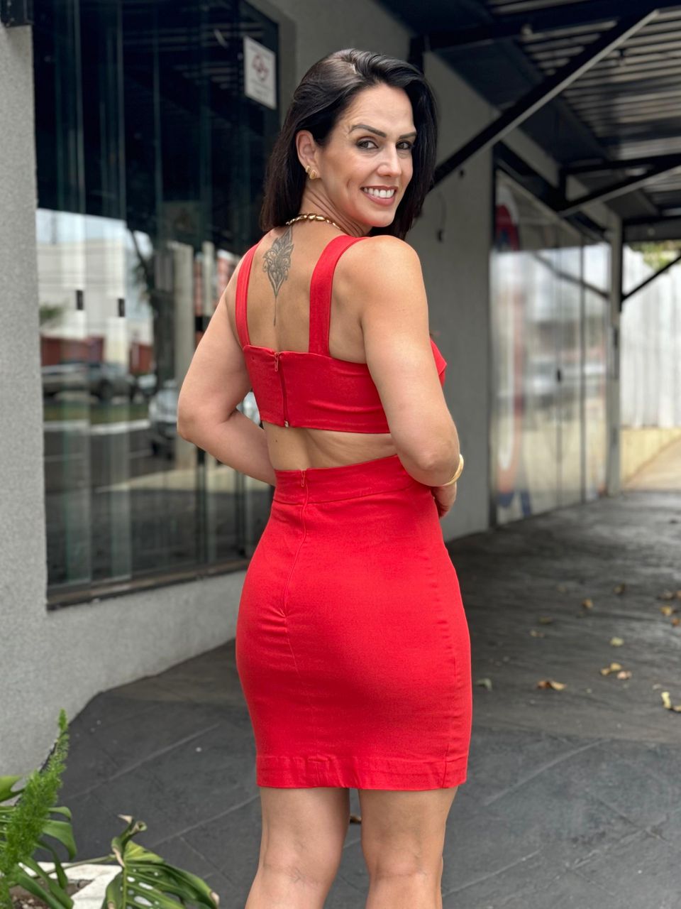 Vestido Curto Vermelho Eleonora