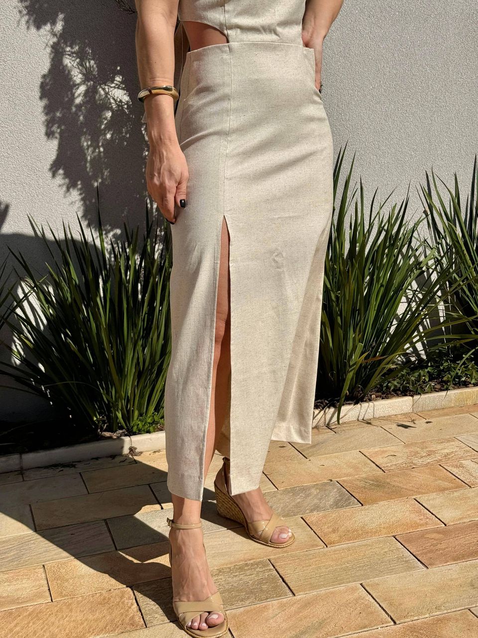 Vestido Linho Eloise Cru Natural