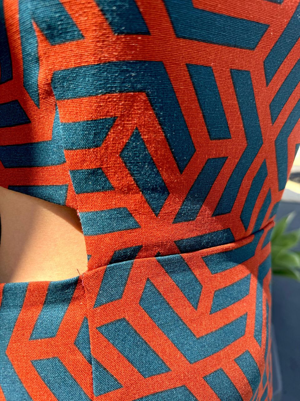 Vestido Linho Eloise Estampa Mosaico