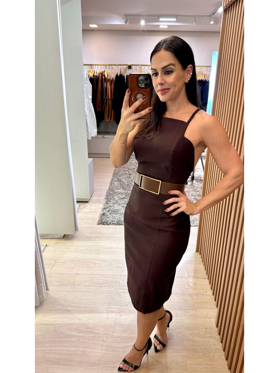 Vestido Midi Genebra Coffee