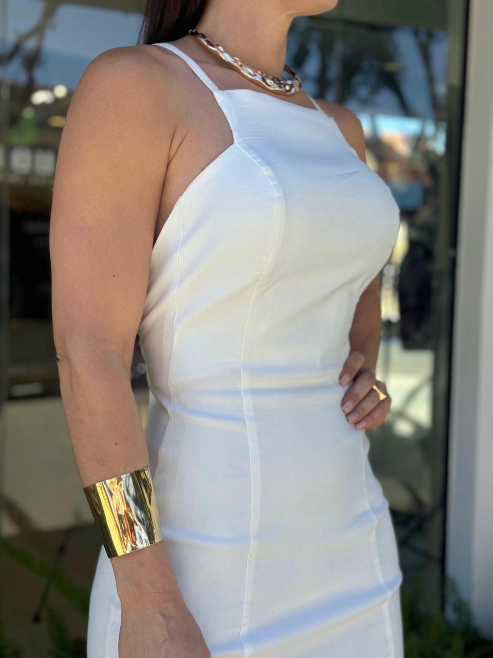 Vestido Midi Genebra Off White