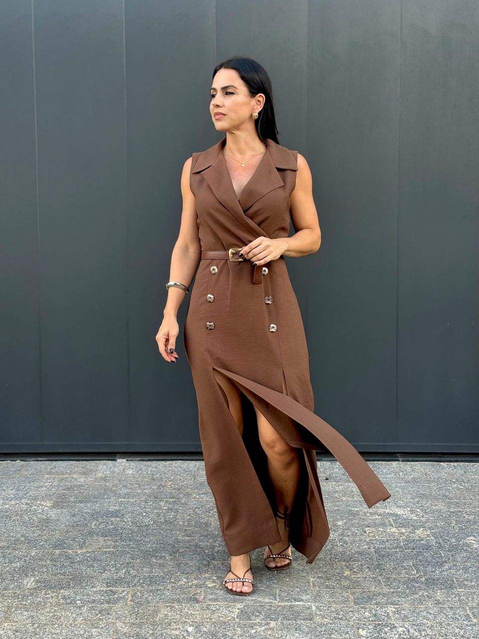 Vestido Longo Iara Chocolate