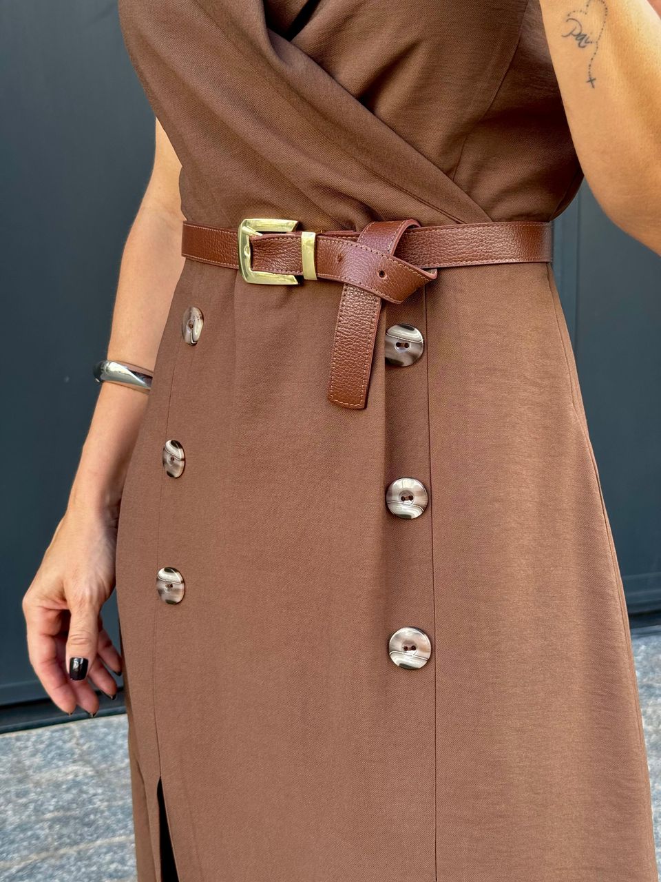 Vestido Longo Iara Chocolate