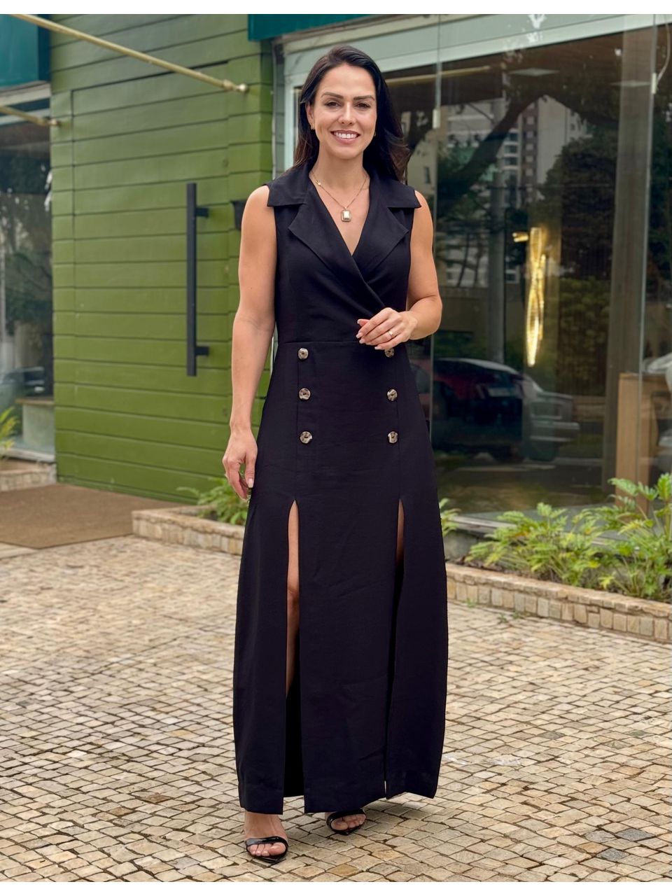 Vestido Longo Preto Iara 