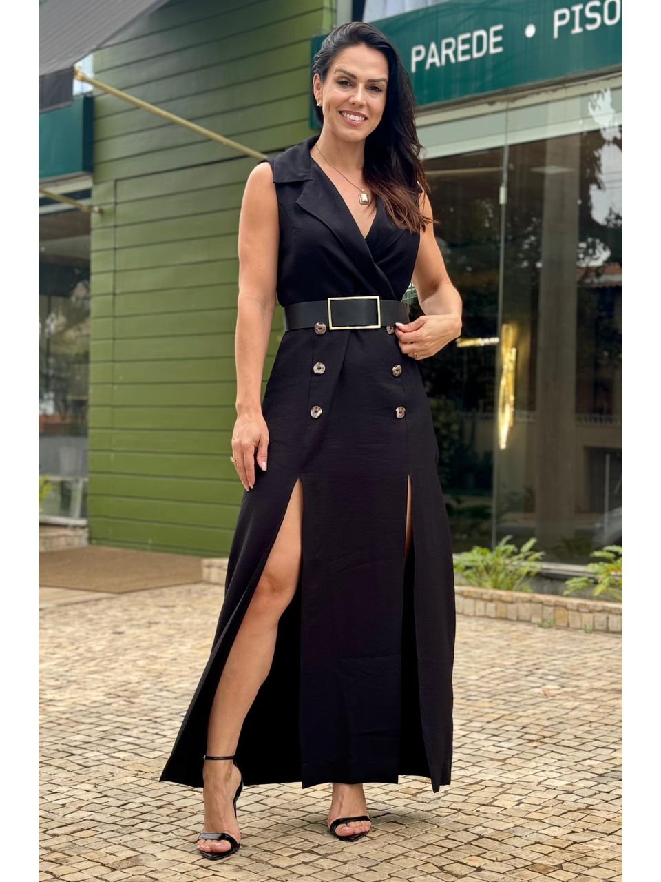 Vestido Longo Preto Iara - Arpaia