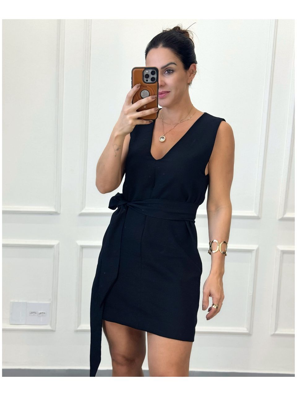 Vestido Evaze Curto Laura Preto - Arpaia