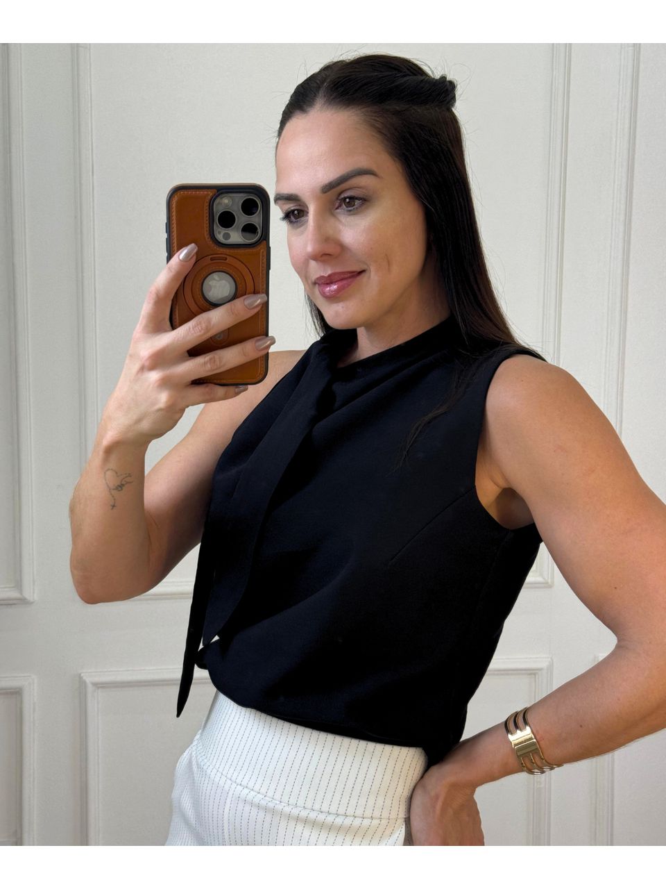 Blusa Amanda Laço Preto