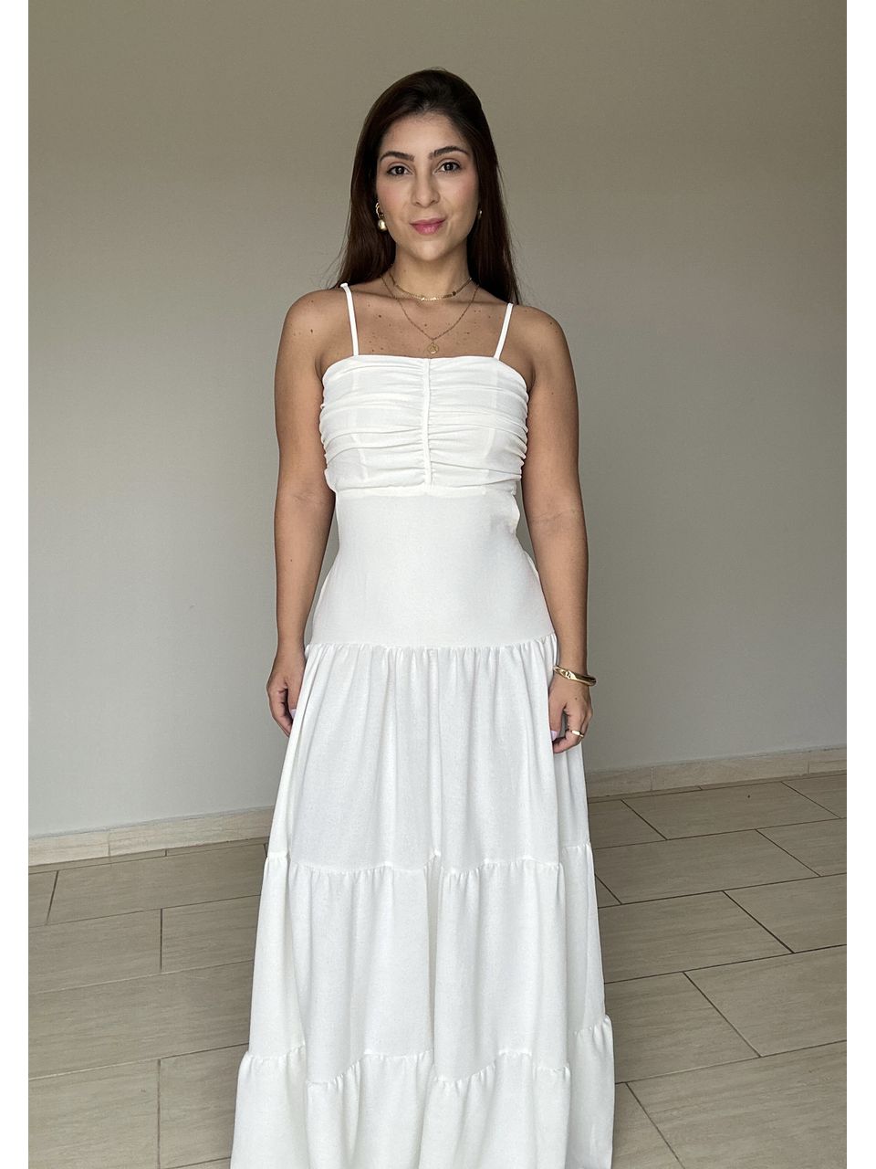 Vestido Laura Branco - BRUVI