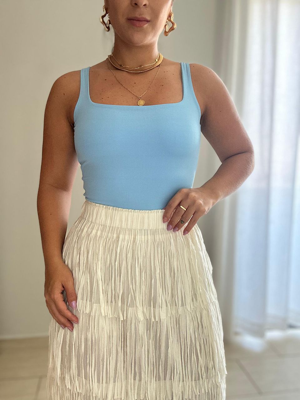 Body Alice Decote nas Costas Azul - BRUVI