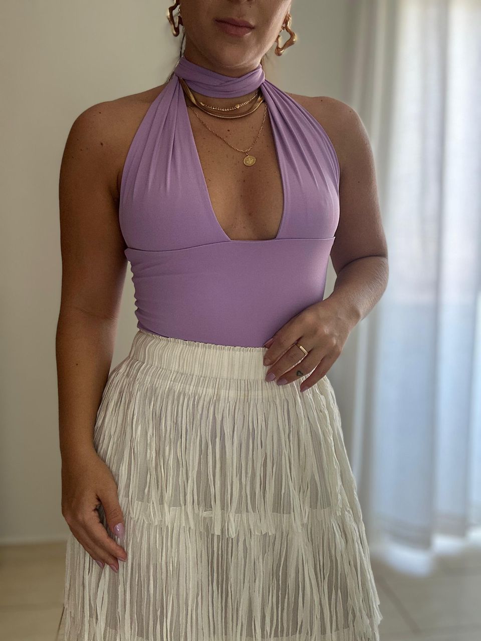 Blusa Yasmin Frente Única Roxa - BRUVI