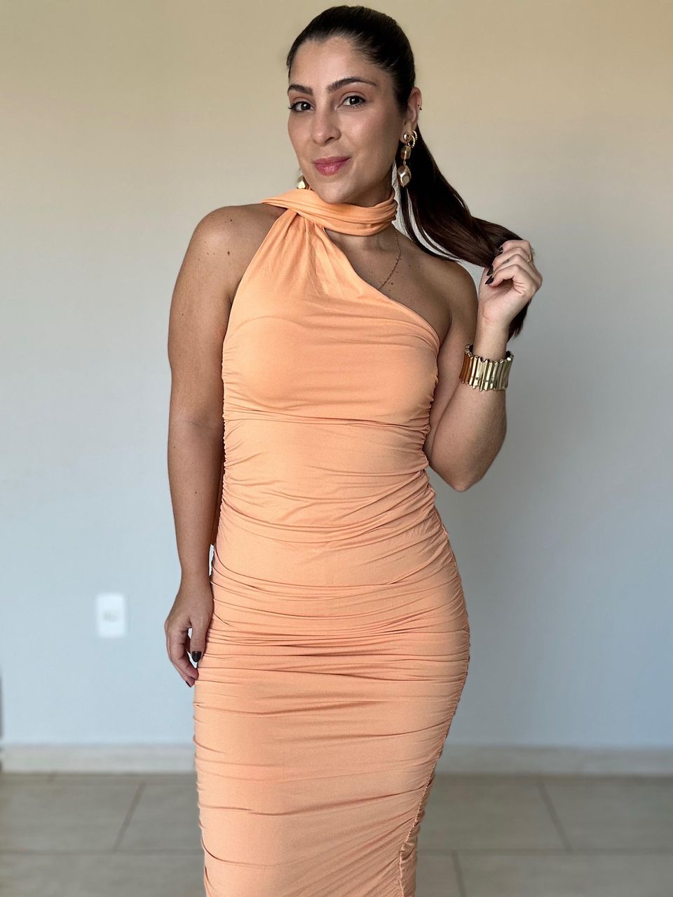 Vestido Sophia Laranja Primavera - BRUVI