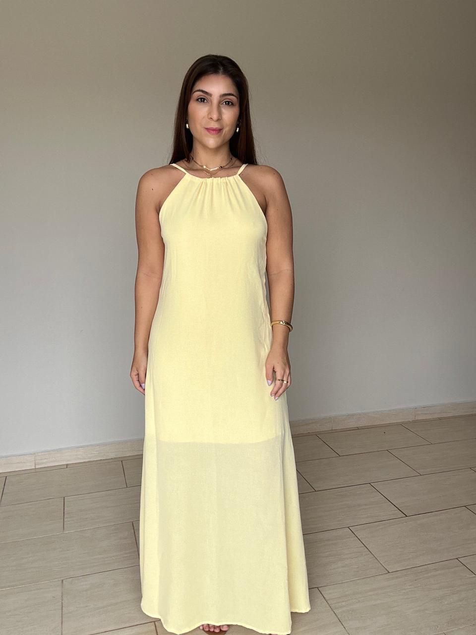 Vestido Veronica Amarelo Manteiga - BRUVI